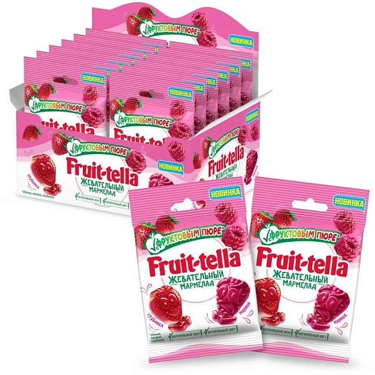Мармелад жевательный Fruittella с фруктовым пюре, 36гx12шт/уп