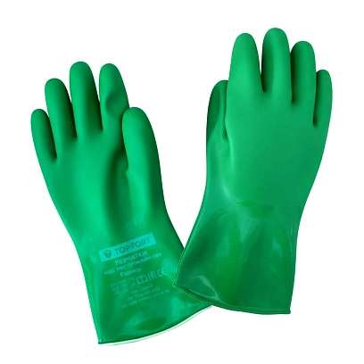 Перчатки TOPFORT КЩС МБС хлопк. с ПВХ покр. Профхим ПВХ р. 11