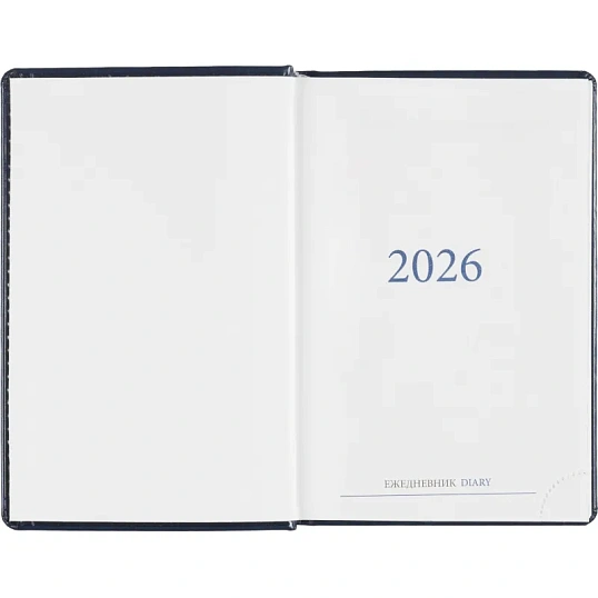 Ежедневник датированный 2026, синий,А6, 100х150 мм,336 стр,Agenda