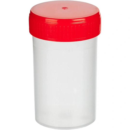 Контейнер д/сбора биопроб 60 мл н/с, 50 шт/уп ЕВРОКЭП