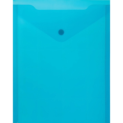 Папка-конверт на кнопке A5 вертикал про з син 0.18мм, 10 шт.уп