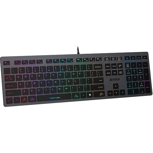 Клавиатура A4Tech Fstyler FX60 серый USB slim LED (FX60 GREY / NEON)