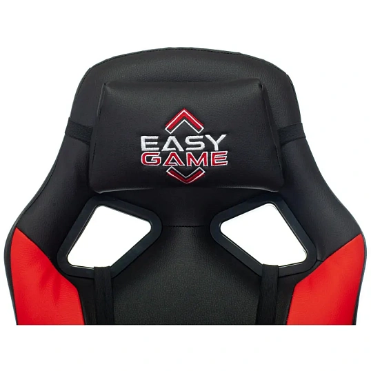 Кресло VB_Echair Easy Game-906 TPU кожзам черный/красный пластик