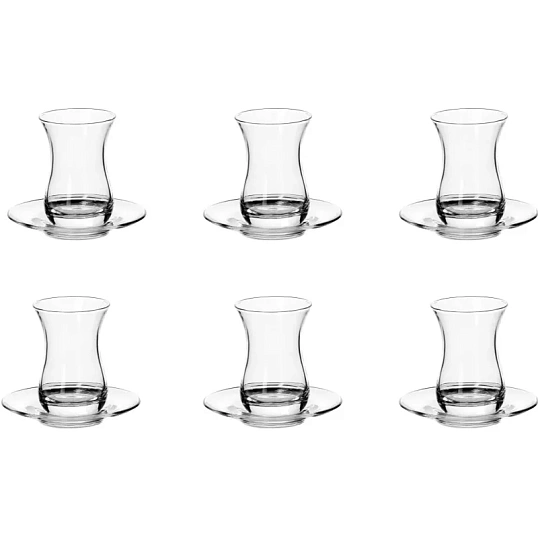 Набор чайный стакан с блюдцем 160 мл (ЧАЙ И КОФЕ) 6 персон