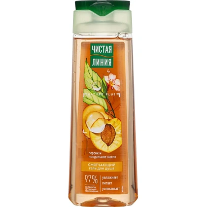 Гель для душа Чистая Линия Смягч, с персиком и масл.минд 250мл_1618041_Алрс