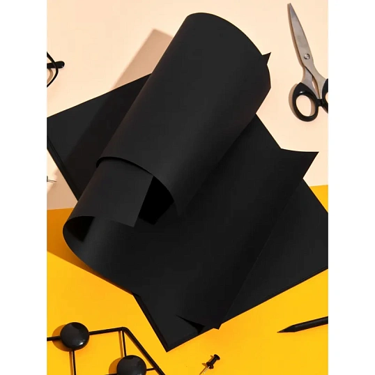 Бумага цветная Комус Color (черный интенсив), 80г, А4, 50 л.