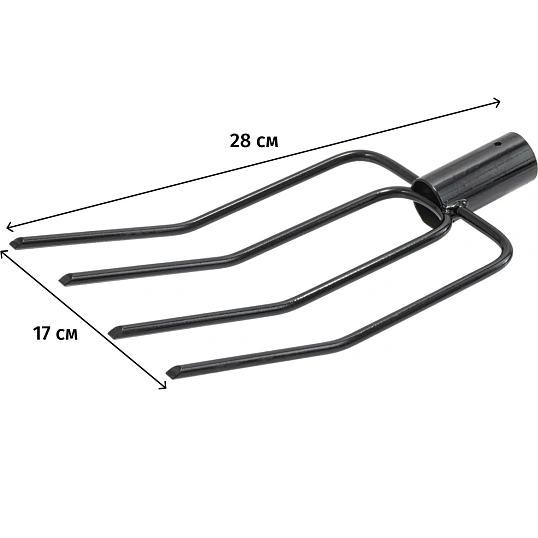 Вилы сенные 170х280мм без черенка тулейка 40мм_21010019н