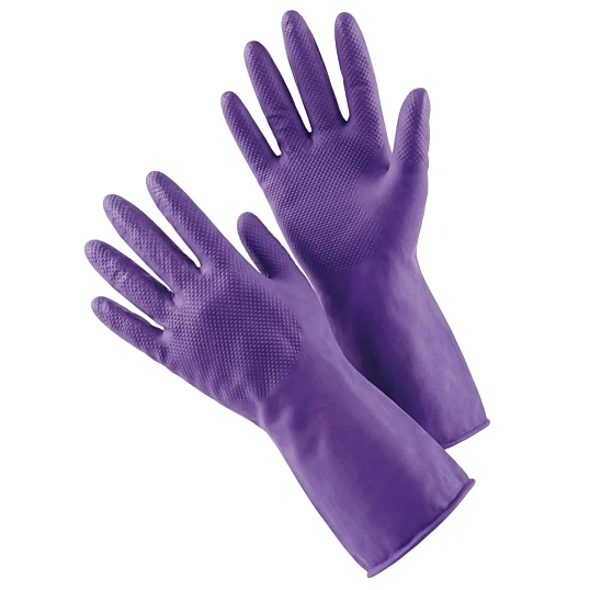 Перчатки резиновые PACLAN нитрил двусторонние фиолетов. р.M 2пары/уп, ПС