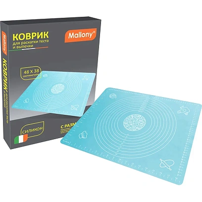 Коврик для раскатки теста и выпечки BLS-19x15 с разметкой,48x38см,985813