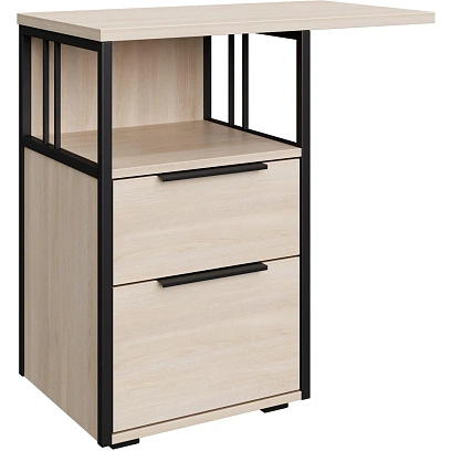 Тумба приставная  K-Loft 241T010 750х405х752 дуб сканд/черный