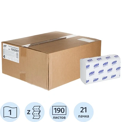 Полотенца бумажные д/дисп. Luscan Professional Zсл1слвт190л21пач/уп
