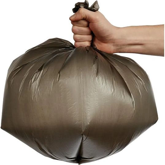 Мешки для мусора ПНД 30л 10мкм 30шт/рул черные 48х58см Luscan