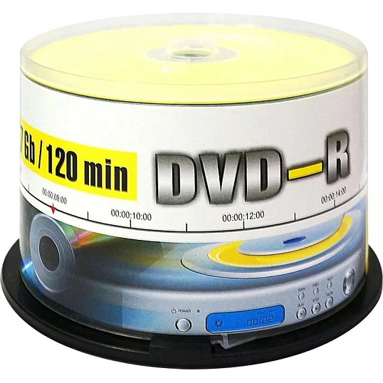 Носители информации DVD-R, 16x, Mirex, Cake/50, UL130003A1B