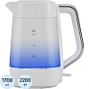 Чайник Vitek VT-WK1058 1.7л. 2200Вт белый корп.:стекло/пластик