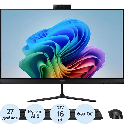 Моноблок Acer Aspire (DQ.BSMCD.002)27/FHD/IPS/R5 330AI/16GB/512GB/kb&m/Esh