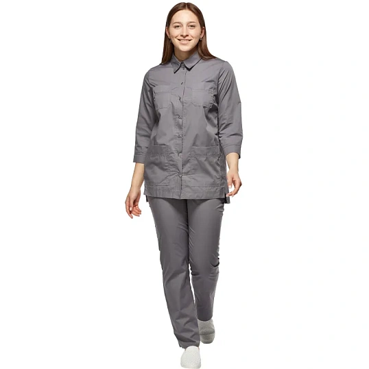 Костюм для горничных и уборщиц жен.У26 КБР серый 54 (170-176)