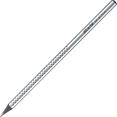 Карандаш чернографитный Attache Selection Prime,б/ласт,HB,сереб.кор.в точку