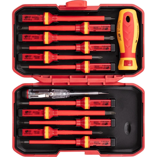 Набор отверток диэлектрических Topfort 13 предметов (VDE 561113)