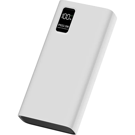 Внешний аккумулятор PERO PB06 20000 mAh,Li-Pol,output USB-C + 2USB-A,белый