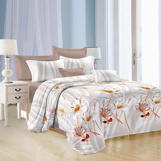 Постельное белье 1,5сп микросат(наволочки70х70-2 шт) -2137 Торжественность