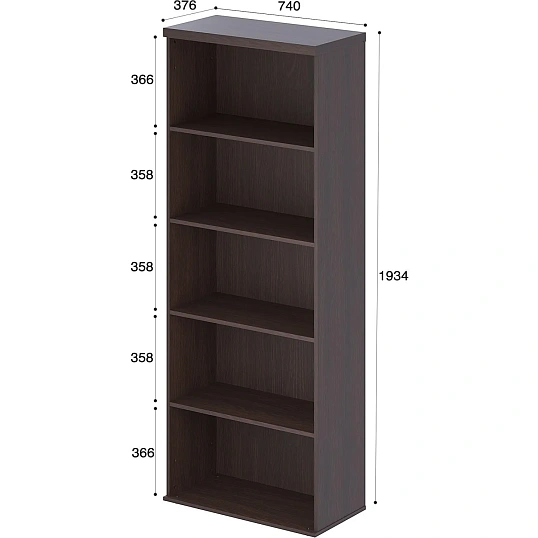 Стеллаж IN FORMANT 129H013 740х376х1934 Венге