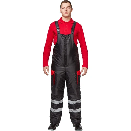 Костюм рабочий зимний муж з26-КПК черн/красн (р.44-46) 170-176