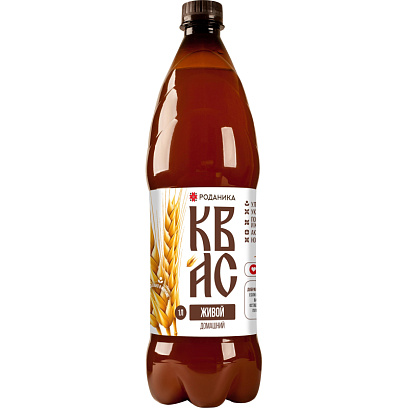 Квас Роданика Муромский нефильтрованный неосветленный ПЭТ 1л