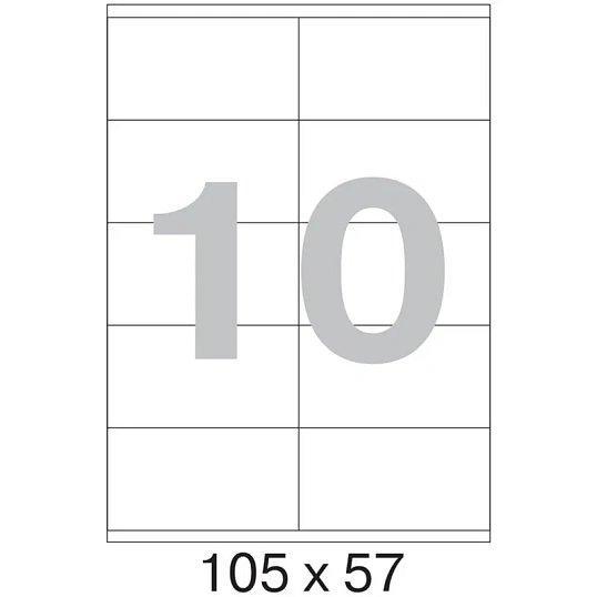 Этикетки самоклеящиеся Premium 105х57мм 10шт/л А4 (100л/уп)