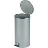 Ведро мусорное с педалью стальное, серое, 300х583мм, объем 40л