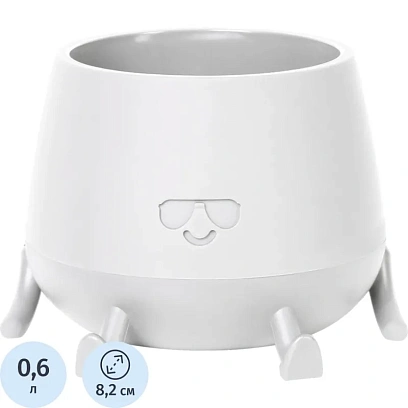 Кашпо Мистер Крутой (0,6л) Цв. Белый (Арт. КШ-1850)