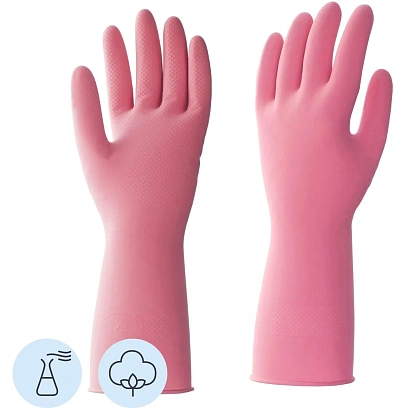 Перчатки латексные HQ Profiline арт.73582 красные р.M