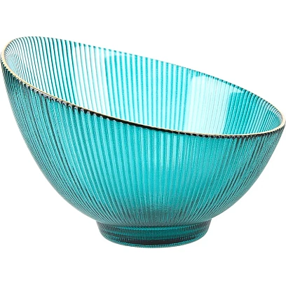 Салатник Frost stripe (зелен)d=17,2см h=12,5см v=650мл(стекло),9950317-4