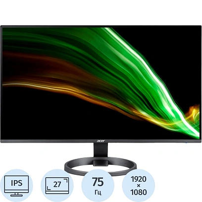 Монитор Acer R272 (UM.HR2EE.009) 27/FHD/IPS/75Hz/250cd/DP/VGA/HDMI