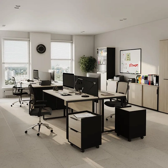 Тумба приставная к рабочей станции К-Loft 241T002 дуб скандин./графит