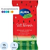 Салфетки влажные освежающие AURA TROPIC COCKTAIL  pocket-pack 15шт КК/110