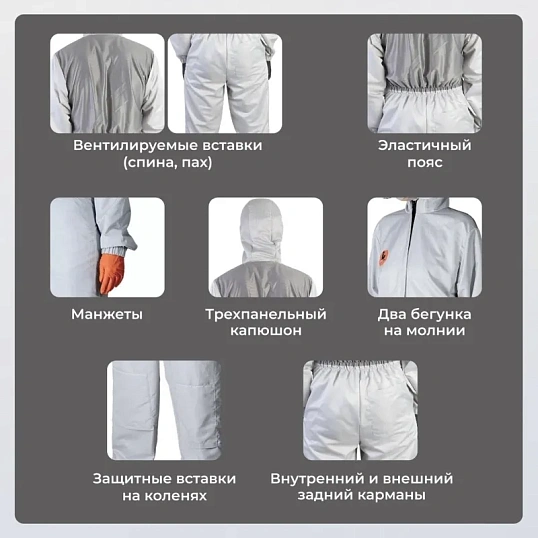 Комбинезон многоразовый защитный Jeta Safety JPC-175 Carbo-Master, р.XL