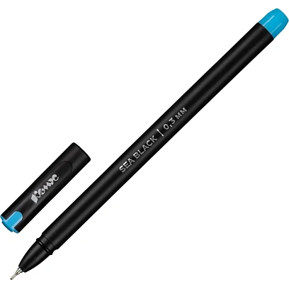 Ручка шариковая неавтомат. Комус Sea Black синяя(толщина линии 0.3мм)