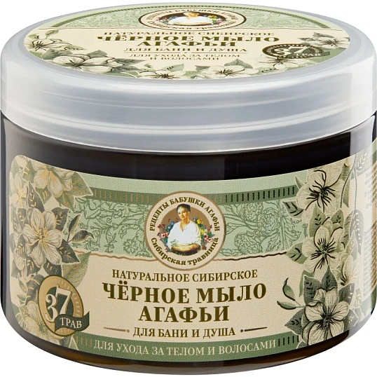 Мыло для бани Черное мыло Агафьи Травы и сборы Агафьи РБА 500 мл