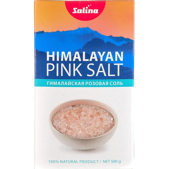 Соль Salina Пищевая Гималайская розовая, карт.пач, 0,5кг