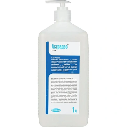 Антисептик кожный Астрадез-гель 1,0 л (с дозатором) УТ000002010