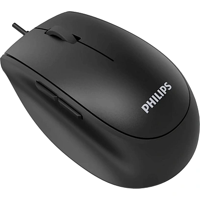Мышь компьютерная Philips (SPK7327B/60)провод 5кн USB2.0 1600dpi бесш. черн