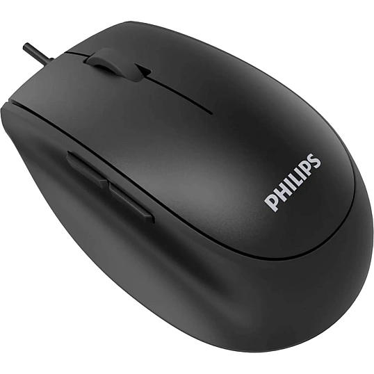 Мышь компьютерная Philips (SPK7327B/60)провод 5кн USB2.0 1600dpi бесш. черн
