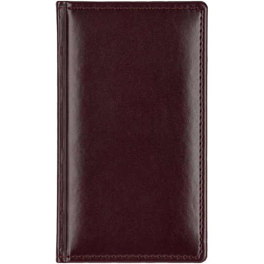 Еженедельник датированный 2026 АТТАСНЕ 64л, 90х160мм,карм.верт,Каньон бордо