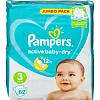 Подгузники PAMPERS Active Baby-Dry Midi 6-10 кг 82шт