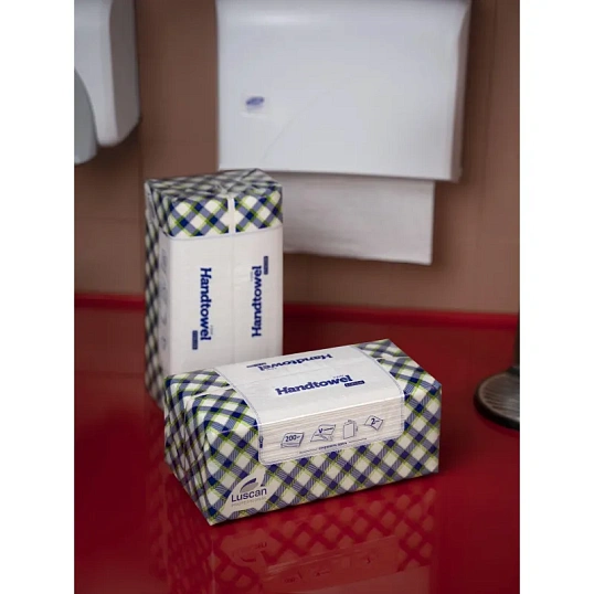 Полотенца бумажные листовые Luscan Professional 2-слойные 200 лист / уп