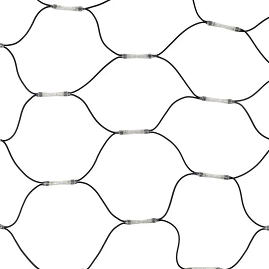 Гирлянда светодиодная Сеть 2x3м, черный КАУЧУК, 432 LED Белые 217-125