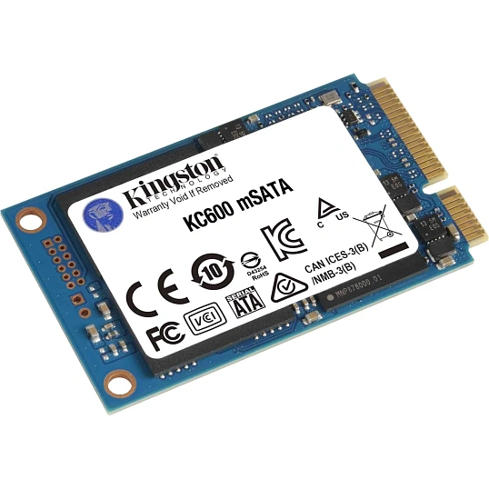SSD накопитель Kingston KC600, 256GB, mSATA, SATA(SKC600MS/256G)