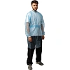 Халат н/с, на завязк, рук.манж, дл.140см, XXL,пл 25, голуб, 10 шт/уп