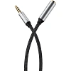 Кабель удлинитель PERO MC-03 JACK 3.5, 2м, Black