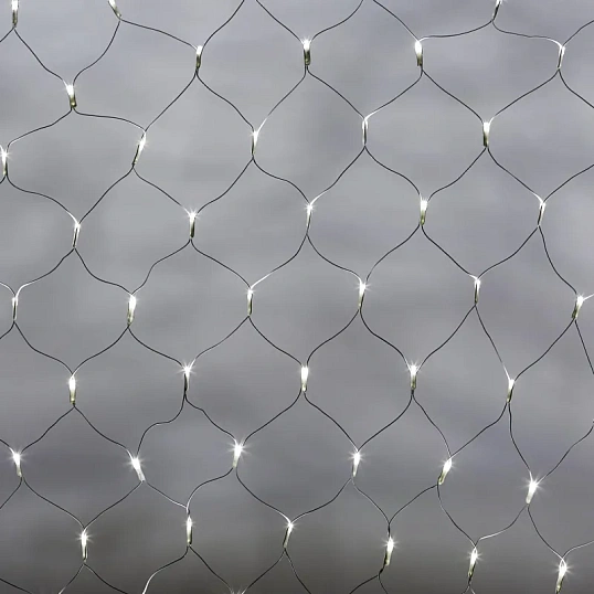 Гирлянда светодиодная сетка 160л.LED бел.пров.бел.бегущ.лампы 1.8x1м Е96508